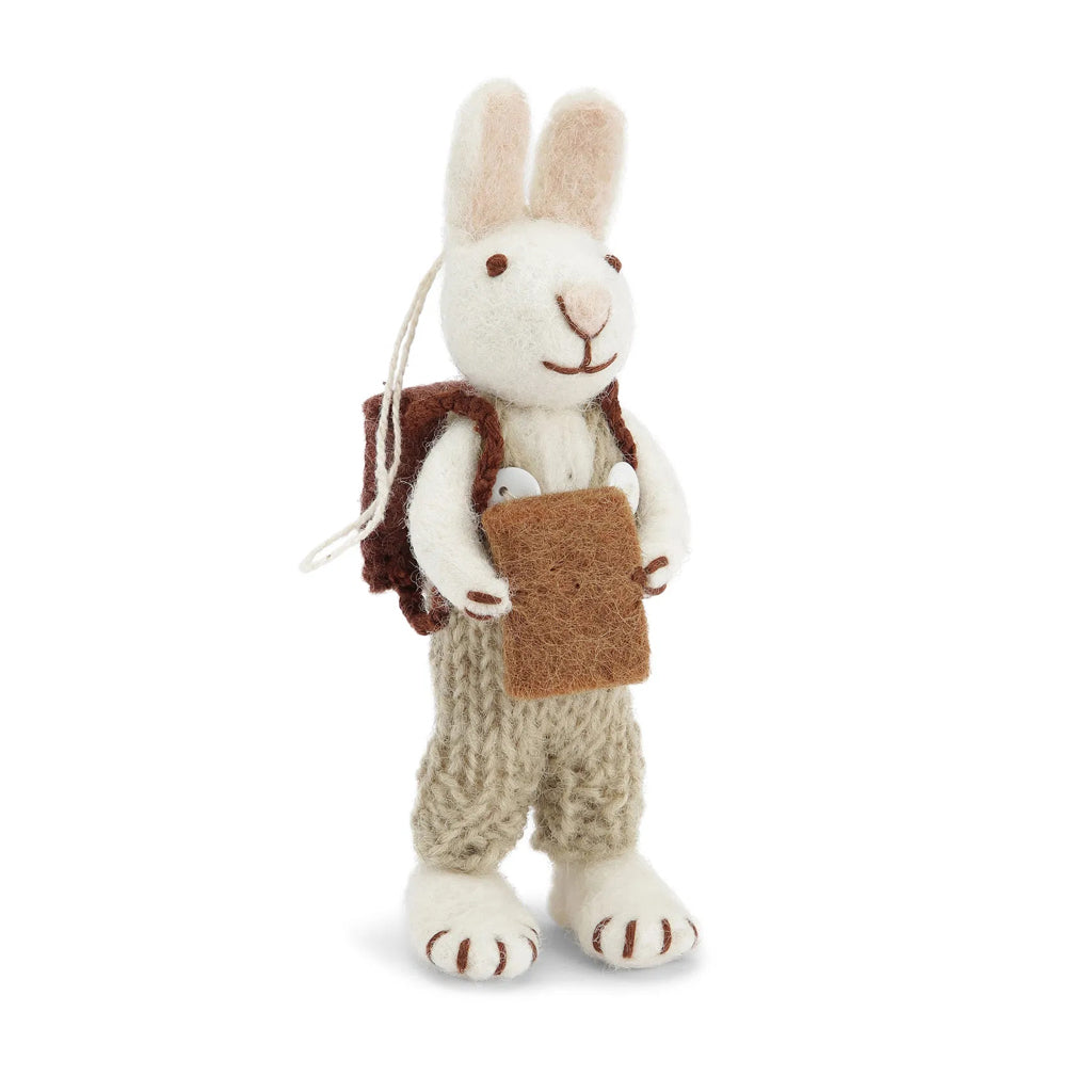 White Bunny | Book | Filz-Anhänger | 2 Varianten