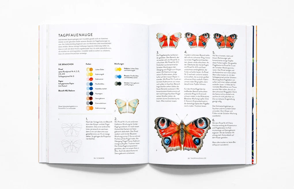 Die Jahreszeiten in Aquarellen | Kreativbuch