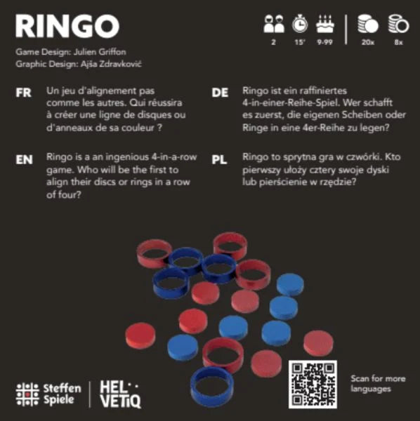 Ringo – Vier gewinnt! | Laurence King | Gesellschaftsspiel aus Holz