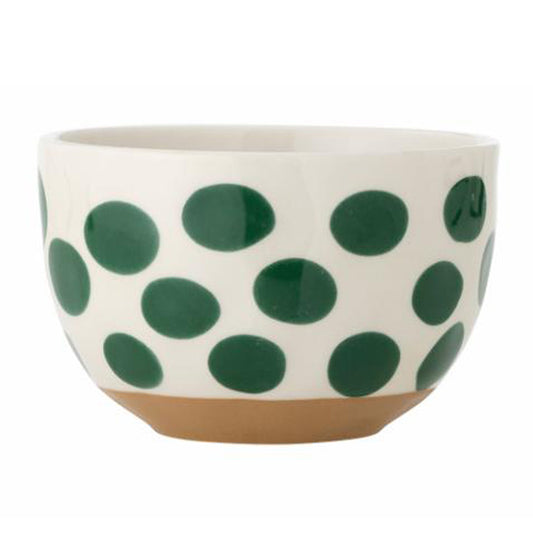 Linora | Bloomingville | Handbemalte Steingutschale - Punkte | 4 Farben