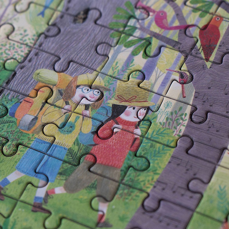 Tag und Nacht im Wald | Puzzle