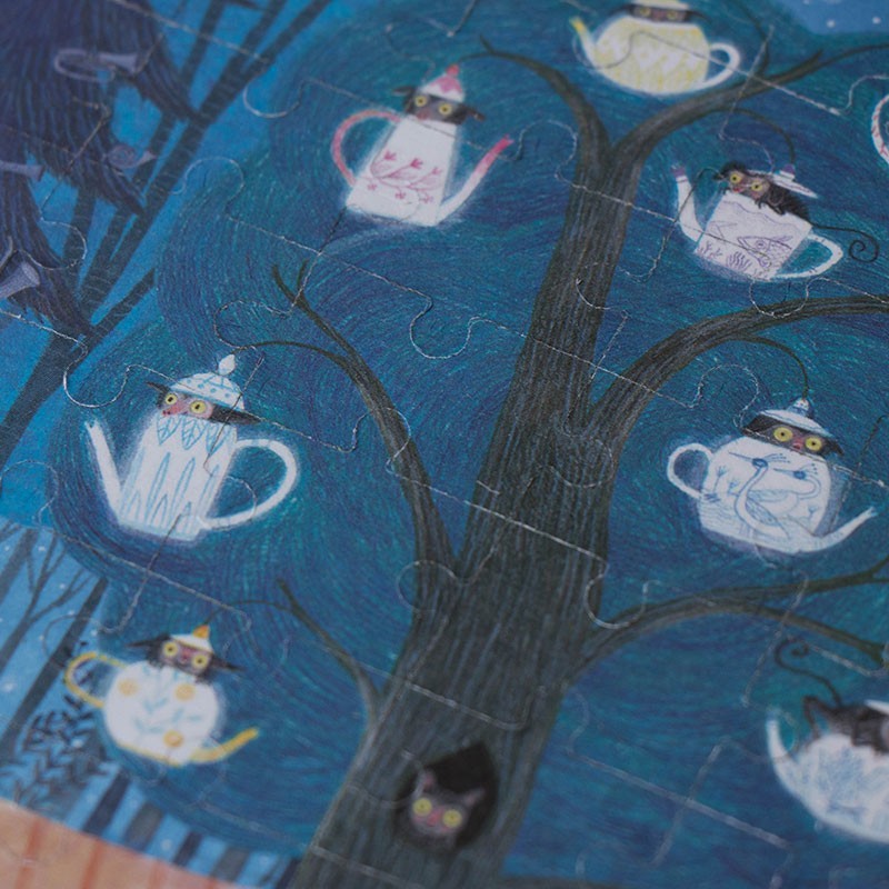 Tag und Nacht im Wald | Puzzle