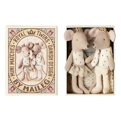 Maileg Mäuse | Königliche Zwillingsmäuse, kleine Schwester & Bruder