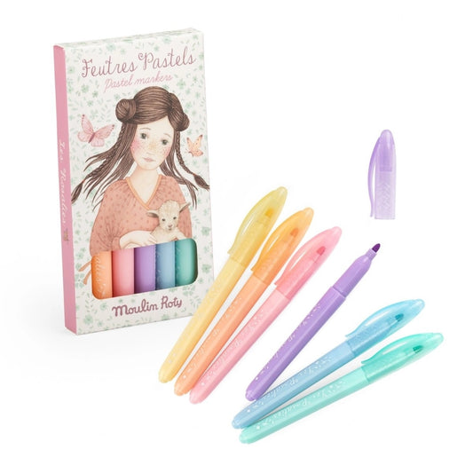Rosalies 6 Pastell-Filzstifte | Stifte‑Set
