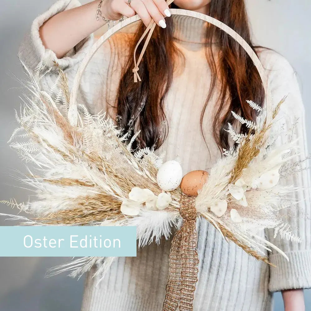'ne runde Sache – Dein DIY-Loop mit floralen Details in Oberwiesenthal | Oster Edition Feder&Konfetti