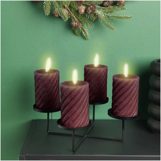 Kerzenhalter Metall für 4 Stumpenkerzen | Kerzenständer