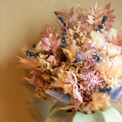 Sommar | Feder&Konfetti | handgebundener Trockenblumenstrauß