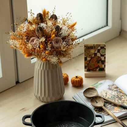 Sól | Feder & Konfetti | handgebundener Trockenblumenstrauß