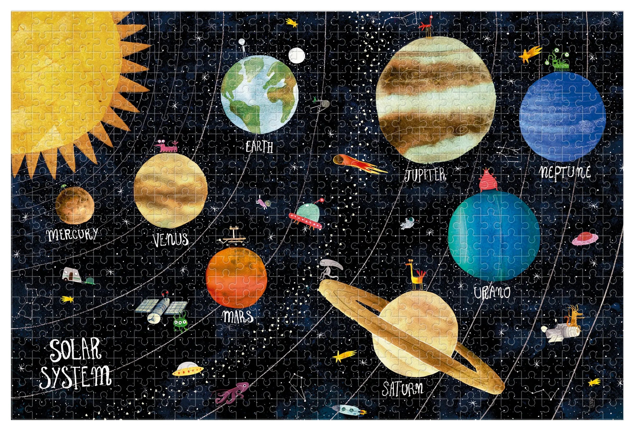 Micropuzzle DISCOVER THE PLANETS - Feder&Konfetti Store