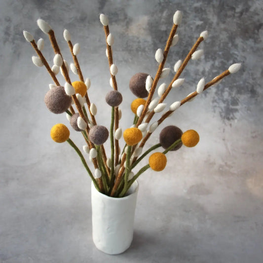 Filzblume WILLOW BRANCH | white - Feder&Konfetti Store