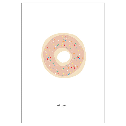 Grußkarte DONUT | oh you - Feder&Konfetti Store