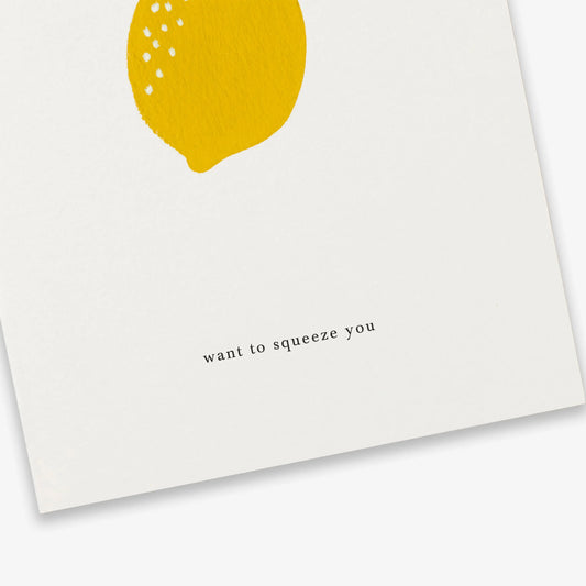 Grußkarte LEMON | want to squeeze you - Feder&Konfetti Store