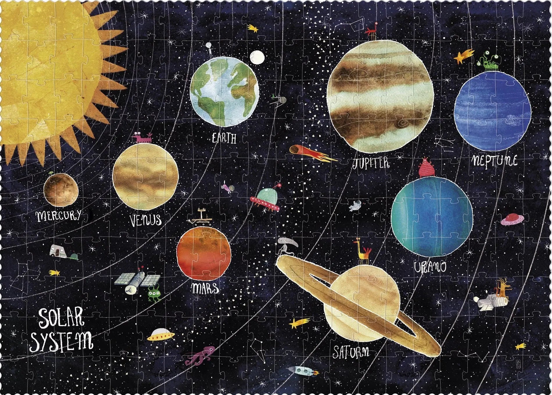 Puzzle DISCOVER THE PLANETS - Feder&Konfetti Store