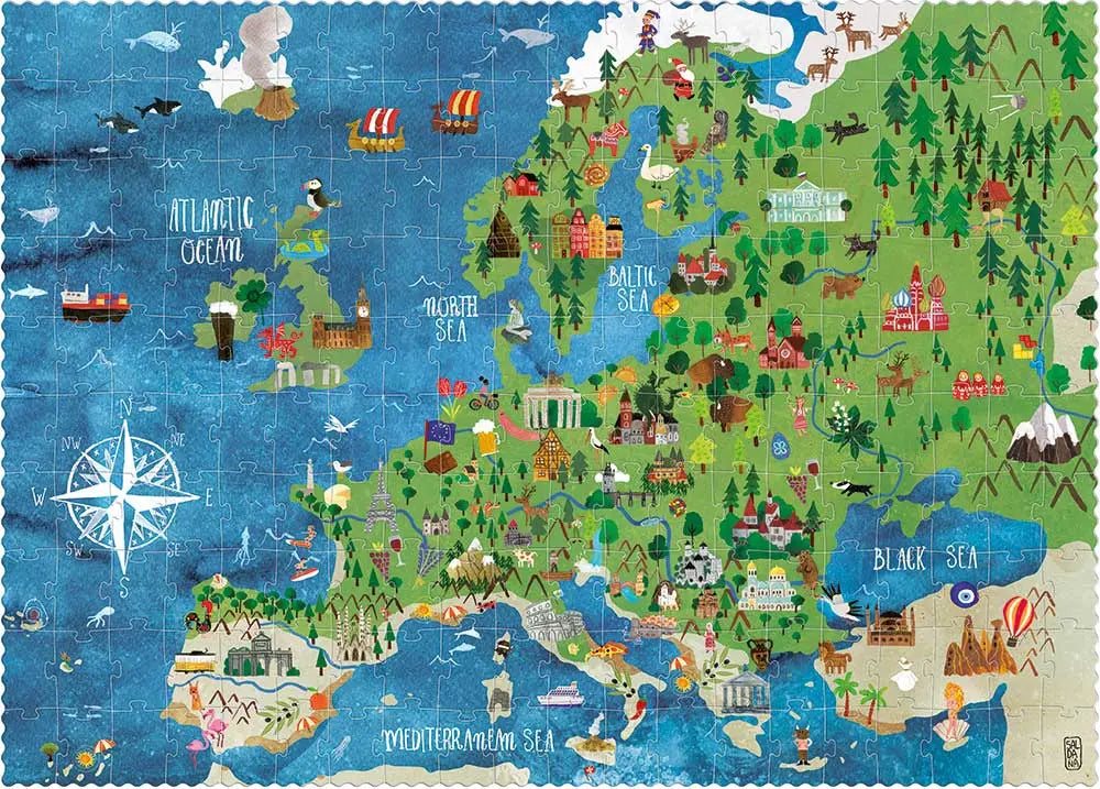 Puzzle DISCOVER EUROPE - Feder&Konfetti Store