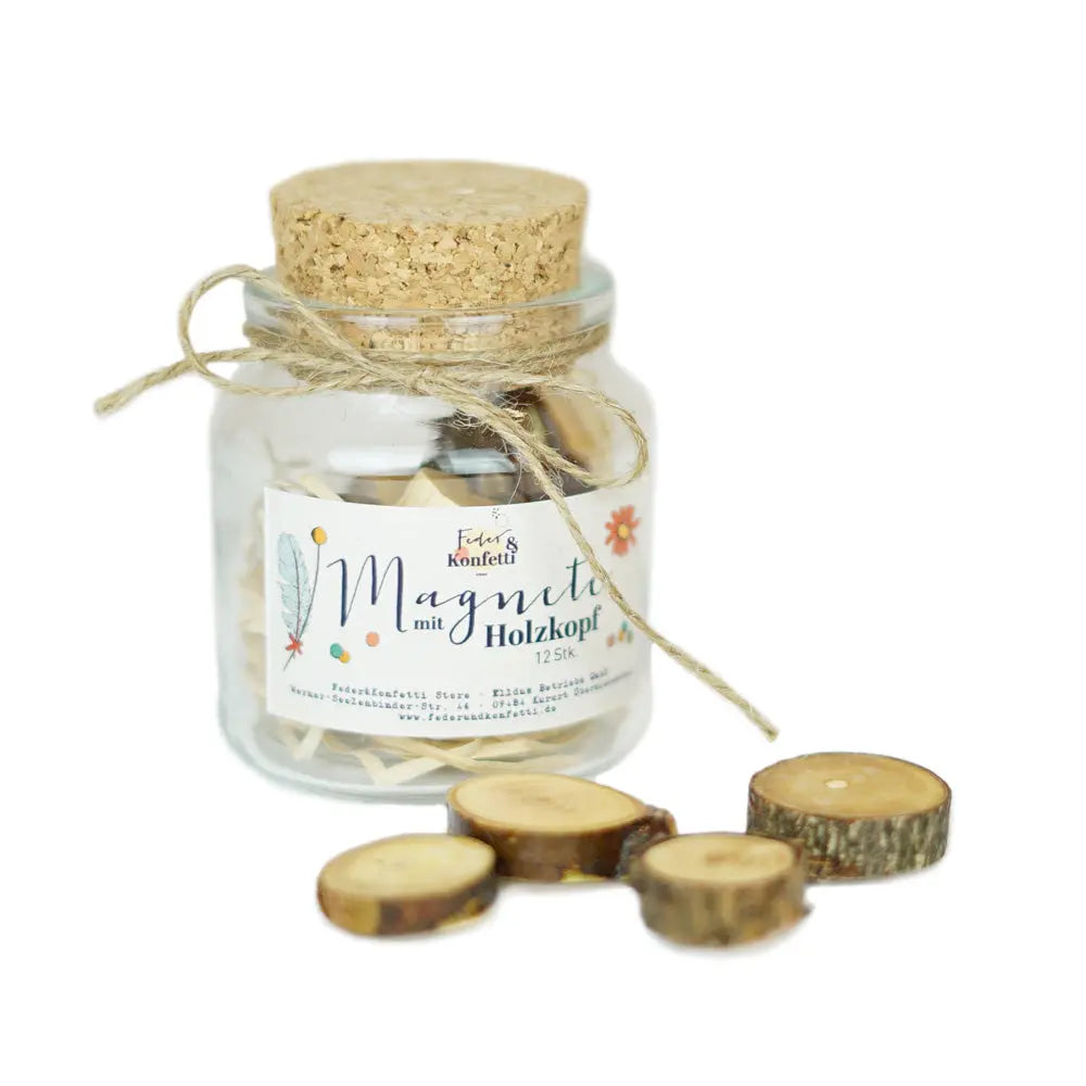 Magnete mit Holzknopf - Feder&Konfetti Store