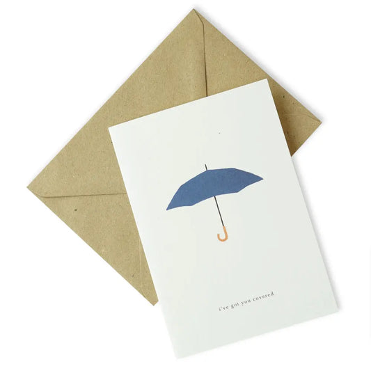 Grußkarte UMBRELLA | I've got you covered - Feder&Konfetti Store
