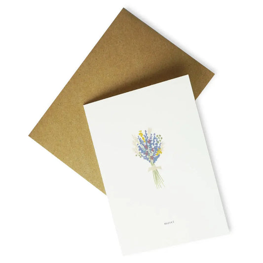 Grußkarte BOUQUET | merci - Feder&Konfetti Store