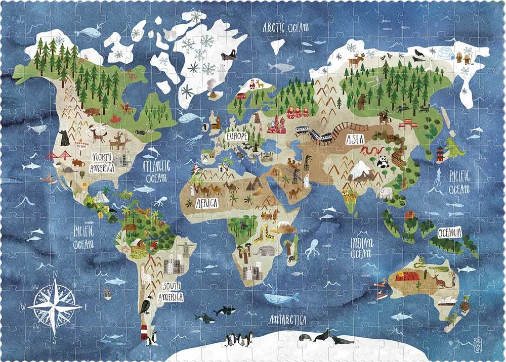 Puzzle DISCOVER THE WORLD - Feder&Konfetti Store